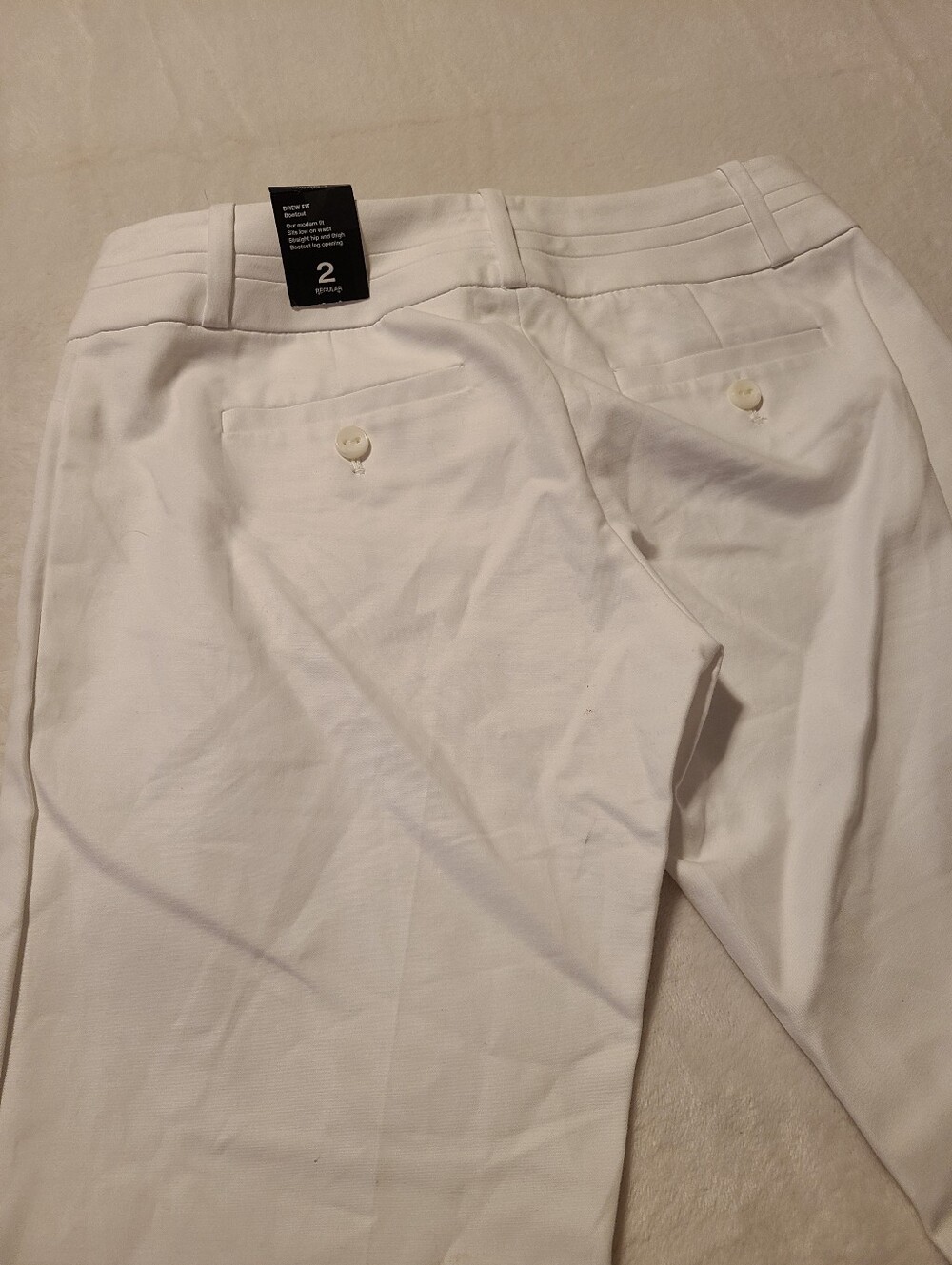 The Limited Drew Fit Bootcut White Dress Pants Size 2R - Picture 5 of 7